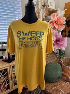District Sweep The Hootch Mustard Yellow Short Sleeve Chattahoochee T-Shirt